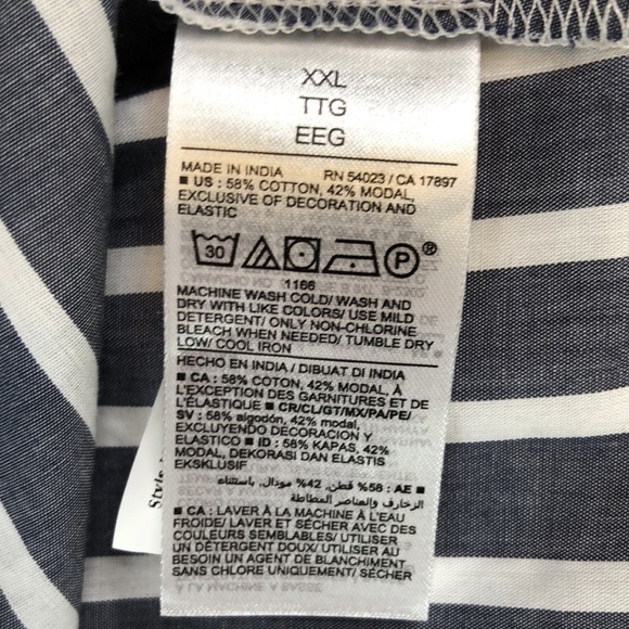 OLD NAVY Striped Smocked Pajama Cami Swing Top for Women Size XXL - Picture 11 of 12